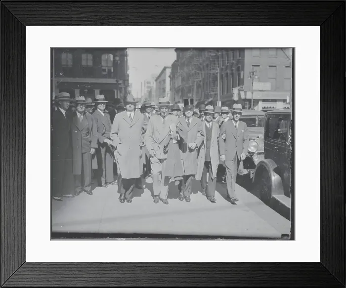 Framed Print : Professional Men Arriving for Annual Dinner Framed Print : Professional Men Arriving for Annual Dinner