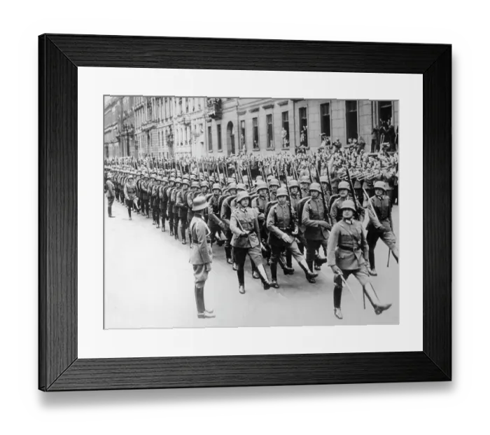 Framed Print : President von Hindenburg Reviewing German Troops Framed Print : President von Hindenburg Reviewing German Troops