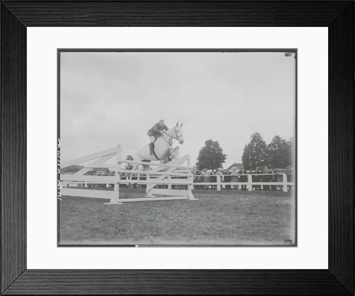 Framed Print : John Farrell Jumping with Horse at Show Framed Print : John Farrell Jumping with Horse at Show