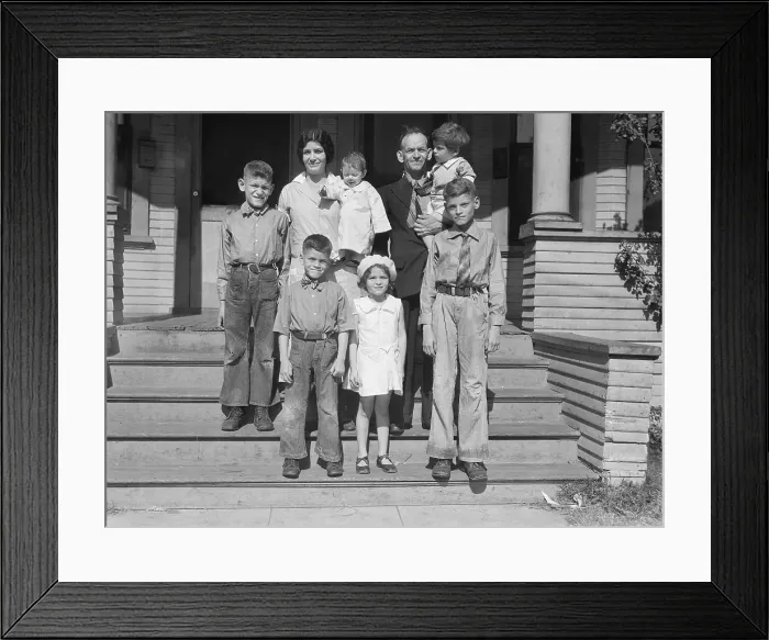 Framed Print : Legalized Family Posing for Camera Framed Print : Legalized Family Posing for Camera