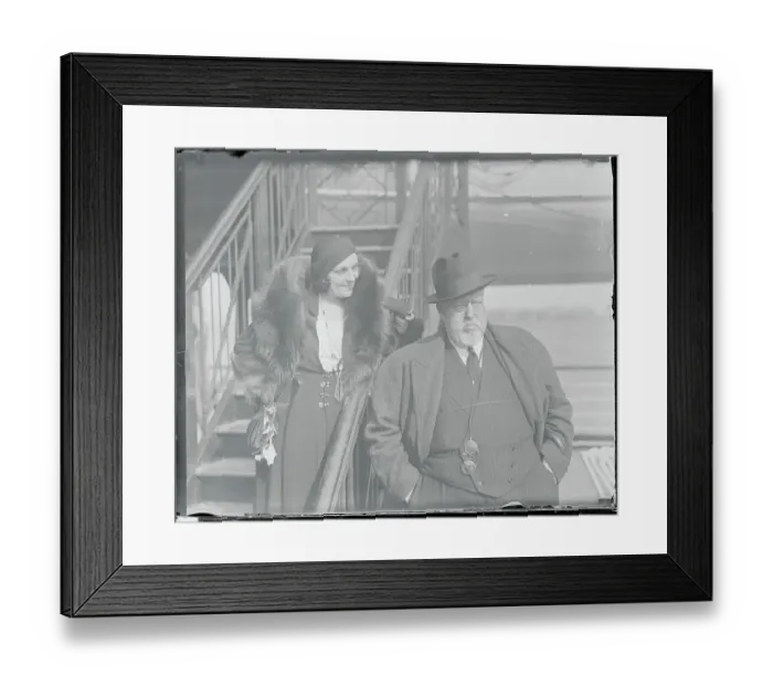 Framed Print : Giulio Casazza with Wife Aboard Ship Framed Print : Giulio Casazza with Wife Aboard Ship
