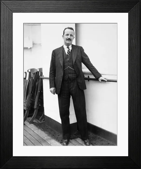 Framed Print : Kermit Roosevelt Posing on Ship Deck Framed Print : Kermit Roosevelt Posing on Ship Deck