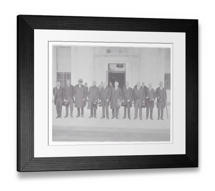 Framed Print : Attorney General Mitchell, Justices: Cardoza, Stone, Sutherland, Van Devanter, Chief Justice Hughes Brandeis, Butler, Roberts, and Solicitor General Thomas Thatcher Posing Framed Print : Attorney General Mitchell, Justices: Cardoza, Stone, Sutherland, Van Devanter, Chief Justice Hughes Brandeis, Butler, Roberts, and Solicitor General Thomas Thatcher Posing