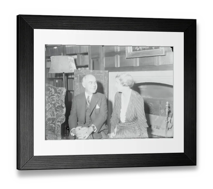 Framed Print : Herbert Lehman Conversing with Wife Framed Print : Herbert Lehman Conversing with Wife