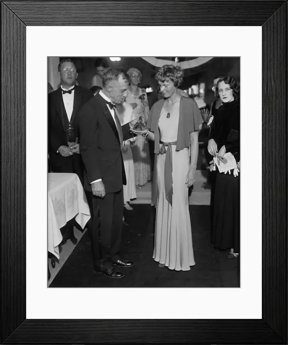 Framed Print : Amelia Earhart Receiving Gimbel Award Framed Print : Amelia Earhart Receiving Gimbel Award