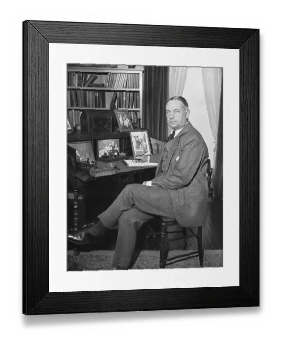 Framed Print : William Donovan Seated at Desk Framed Print : William Donovan Seated at Desk