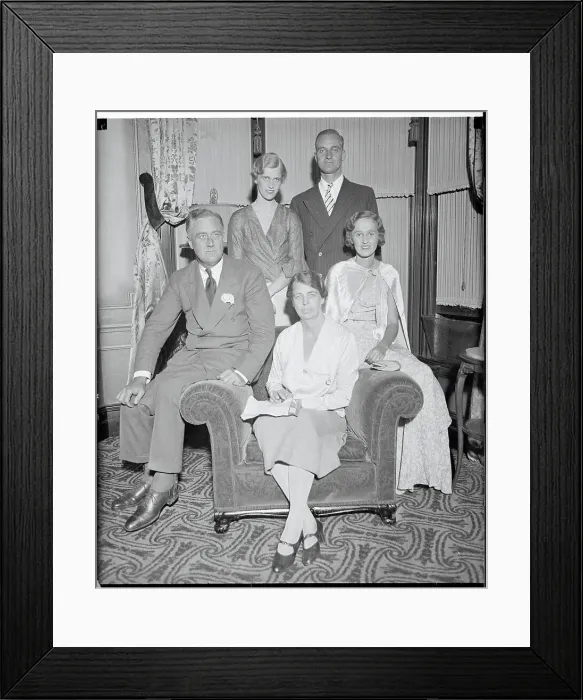 Framed Print : Franklin Roosevelt Posing with Family Framed Print : Franklin Roosevelt Posing with Family