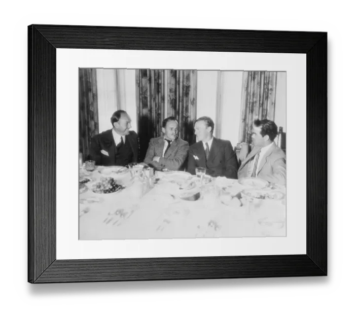 Framed Print : James Cagney and Movie Peers at Dinner Table Framed Print : James Cagney and Movie Peers at Dinner Table