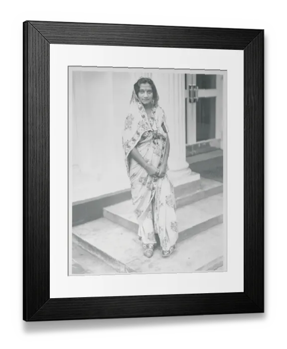 Framed Print : Indian Feminist Mayadevi Gangulee Posing Framed Print : Indian Feminist Mayadevi Gangulee Posing