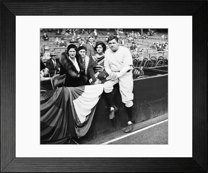 Framed Print : Babe Ruth And Family At Yankee Stadium