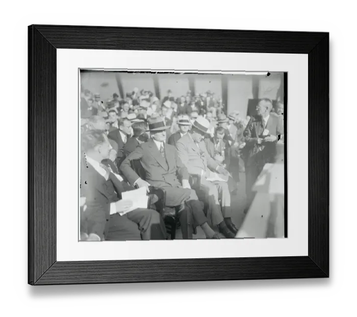 Framed Print : Roosevelt Studying His Program Framed Print : Roosevelt Studying His Program