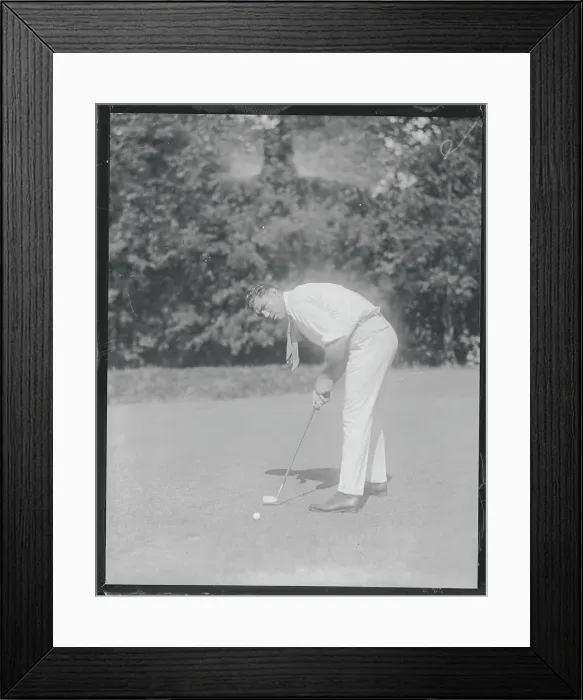 Framed Print : Jack Dempsey Golfing
