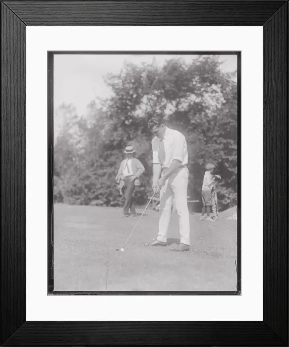 Framed Print : Jack Dempsey Golfing Framed Print : Jack Dempsey Golfing