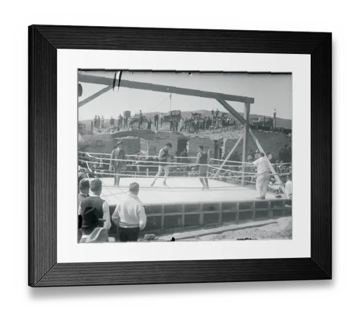 Framed Print : Jack Dempsey Training in the Ring Framed Print : Jack Dempsey Training in the Ring