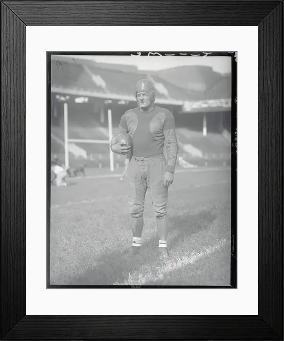 Framed Print : Football Captain Posing with Ball Framed Print : Football Captain Posing with Ball
