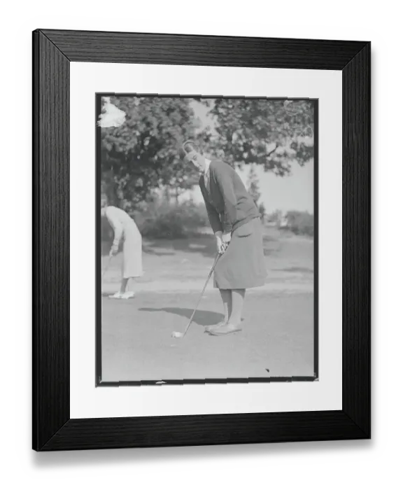 Framed Print : Enid Wilson Playing Golf Framed Print : Enid Wilson Playing Golf