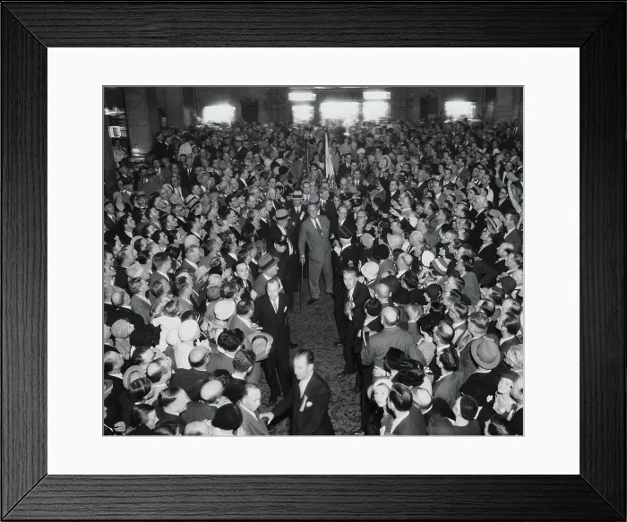 Framed Print : Supporters Greeting Roosevelt Framed Print : Supporters Greeting Roosevelt