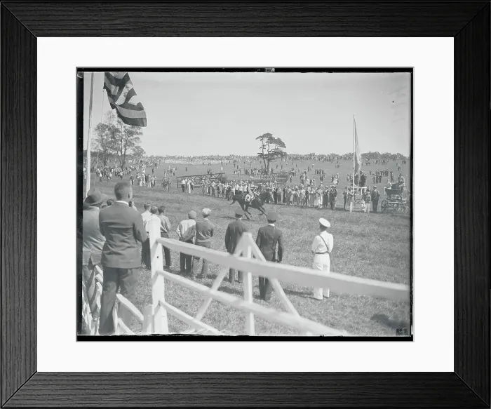 Framed Print : Jockey Randolph Duffey and Fugitive During Racing Event Framed Print : Jockey Randolph Duffey and Fugitive During Racing Event