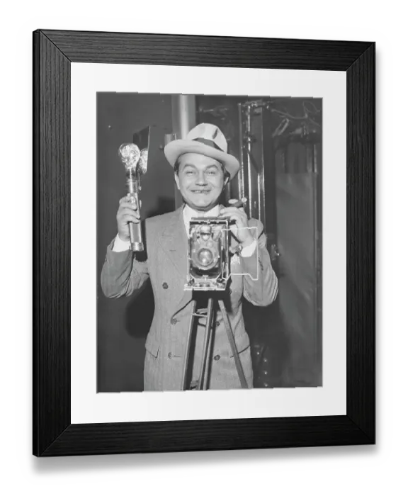 Framed Print : Edward Robinson Taking Photograph Framed Print : Edward Robinson Taking Photograph