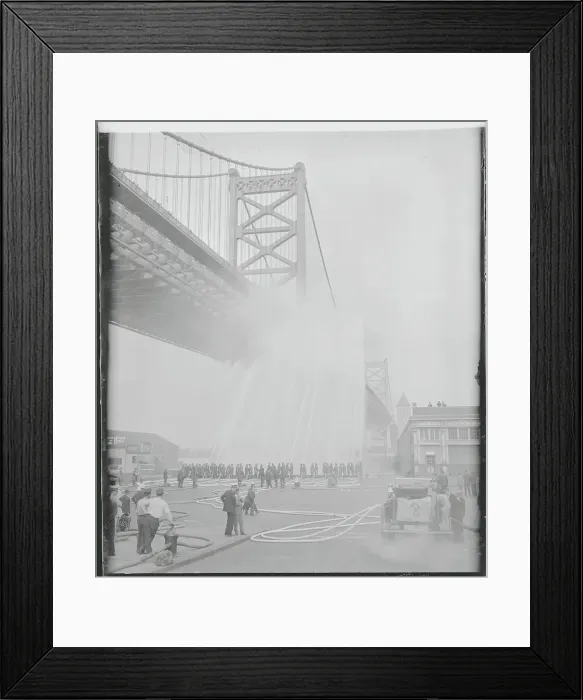 Framed Print : Firemen Demonstrating High Pressure Lines Framed Print : Firemen Demonstrating High Pressure Lines