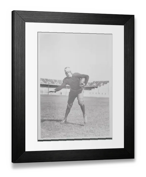 Framed Print : Bill Carroll in Football Play Position Framed Print : Bill Carroll in Football Play Position