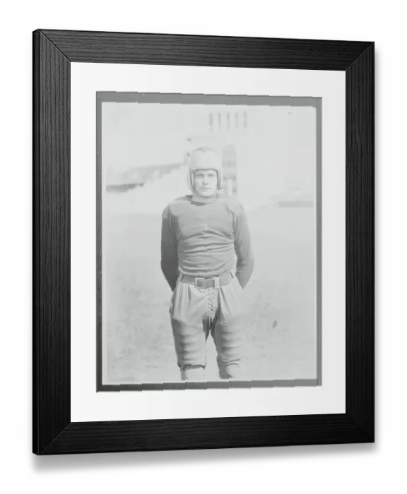 Framed Print : Junius Ferrall Posing in Football Gear Framed Print : Junius Ferrall Posing in Football Gear