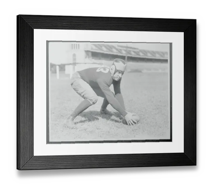 Framed Print : Dick Smith in Football Play Position Framed Print : Dick Smith in Football Play Position