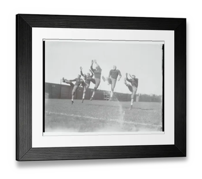 Framed Print : Crimson Teammates Working out on Field Framed Print : Crimson Teammates Working out on Field
