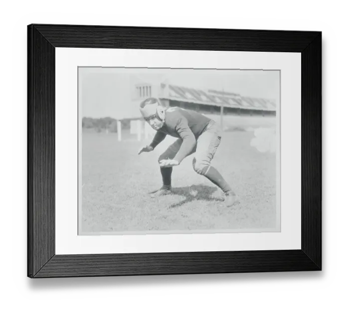 Framed Print : Dick Smith in Football Play Position Framed Print : Dick Smith in Football Play Position