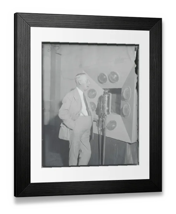 Framed Print : Alfred E. Smith Broadcasting Framed Print : Alfred E. Smith Broadcasting