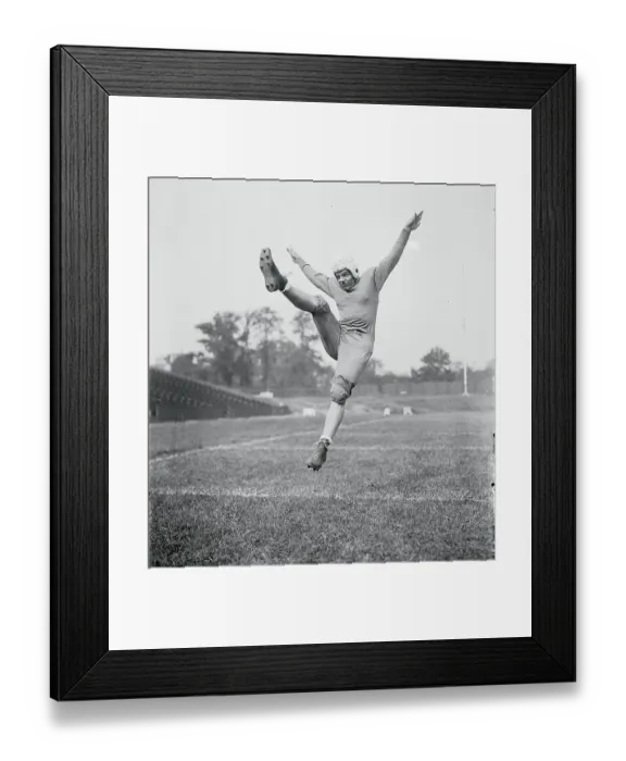 Framed Print : Bob McNamara Practicing His Punting Framed Print : Bob McNamara Practicing His Punting