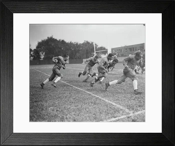 Framed Print : Joe La Mark Practicing with His University Teammates Framed Print : Joe La Mark Practicing with His University Teammates