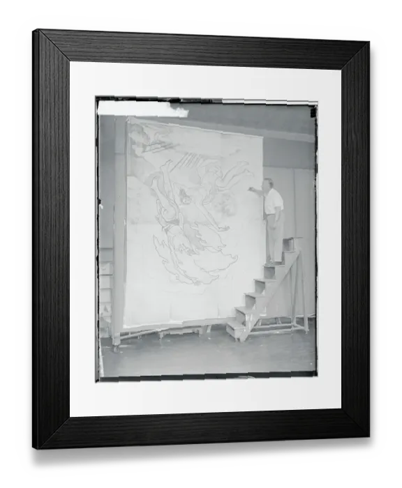 Framed Print : Talented Barry Faulkner Preparing His Mosaic Framed Print : Talented Barry Faulkner Preparing His Mosaic