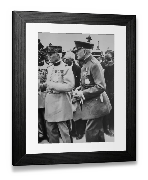 Framed Print : Marshall Petain and General John Pershing in Uniform Framed Print : Marshall Petain and General John Pershing in Uniform