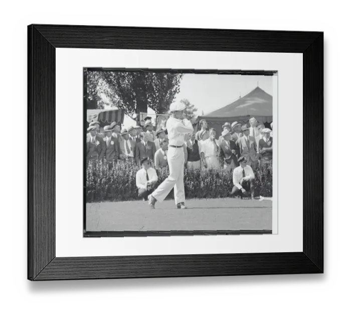 Framed Print : Spectators Watching C. Ross Somerville Swinging Golf Club Framed Print : Spectators Watching C. Ross Somerville Swinging Golf Club
