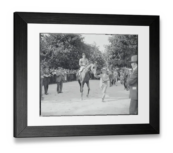 Framed Print : Trainer and Spectators Gazing at Winning Horse Framed Print : Trainer and Spectators Gazing at Winning Horse