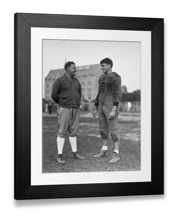 Framed Print : Football Coach and Captain Conversing Framed Print : Football Coach and Captain Conversing