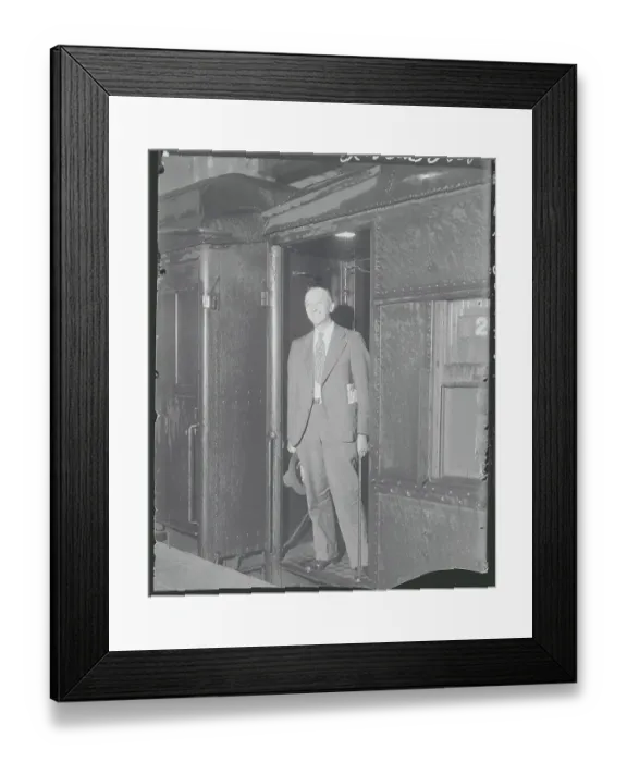Framed Print : William Foster Standing in Train Doorway Framed Print : William Foster Standing in Train Doorway