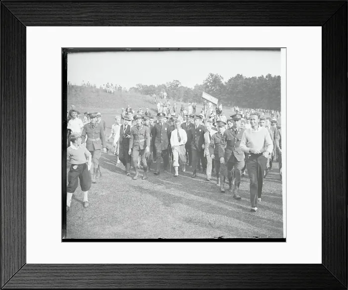 Framed Print : Johnny Goodman and Entourage After His Win Framed Print : Johnny Goodman and Entourage After His Win