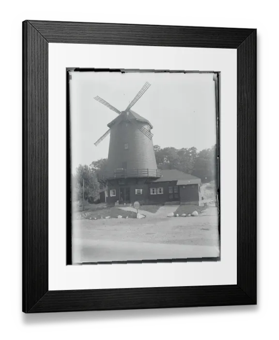 Framed Print : Roadhouse with Windmill