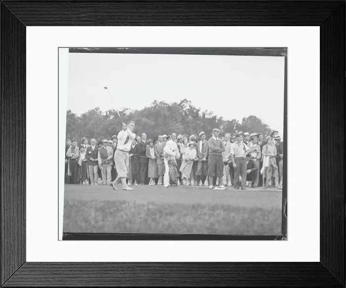 Framed Print : Johnny Goodman Swinging Golf Club During Tournament Framed Print : Johnny Goodman Swinging Golf Club During Tournament