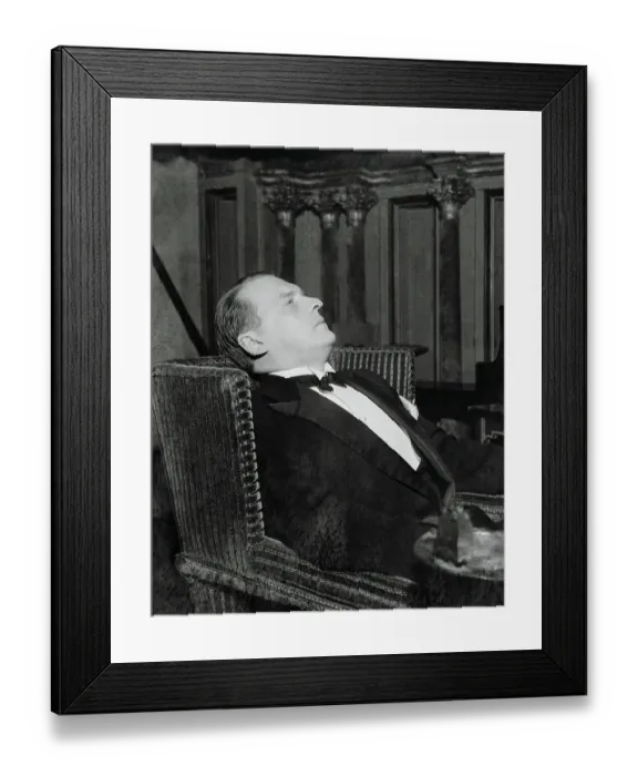 Framed Print : Alexander Alekhine Reposed with Closed Eyes Framed Print : Alexander Alekhine Reposed with Closed Eyes