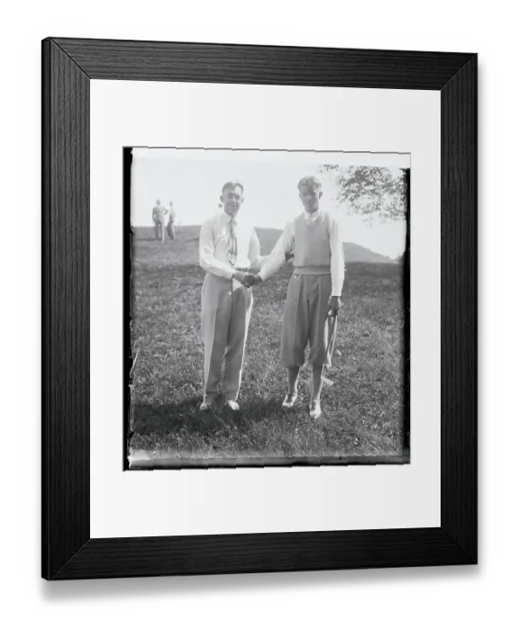 Framed Print : Francis Ouimet and Johnny Fischer Being Amicable Framed Print : Francis Ouimet and Johnny Fischer Being Amicable