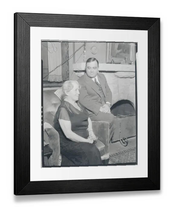 Framed Print : Fiorello LaGuardia Visits Friend Framed Print : Fiorello LaGuardia Visits Friend