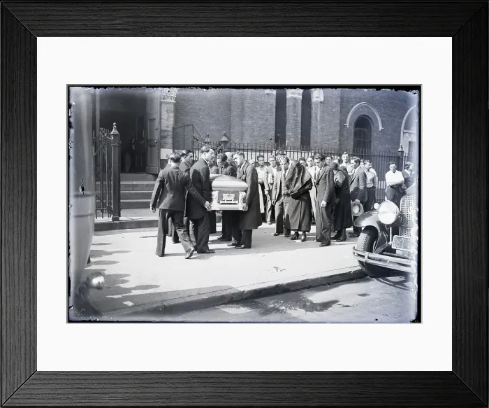 Framed Print : Funeral; Men Carrying Casket Framed Print : Funeral; Men Carrying Casket
