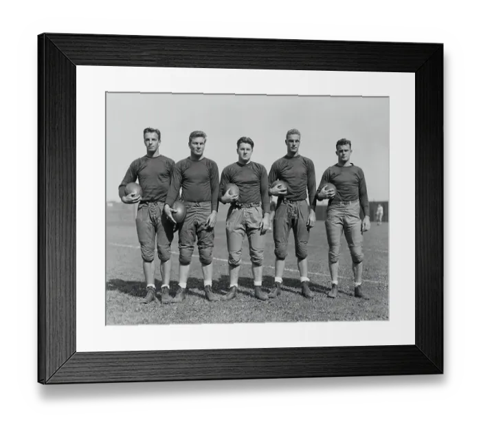 Framed Print : Backfield Position Candidates Posing Together Framed Print : Backfield Position Candidates Posing Together