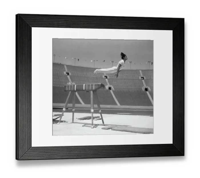 Framed Print : 1932 Olympic Gymnast Vaulting Framed Print : 1932 Olympic Gymnast Vaulting