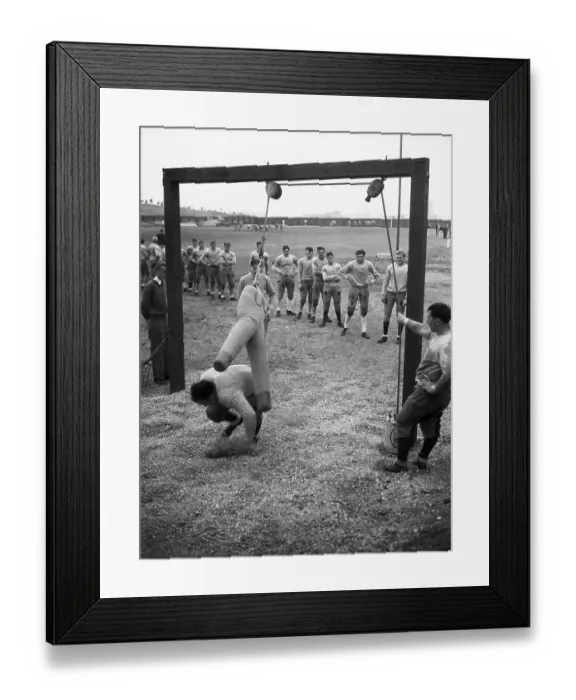 Framed Print : College Football Players During Practice Framed Print : College Football Players During Practice