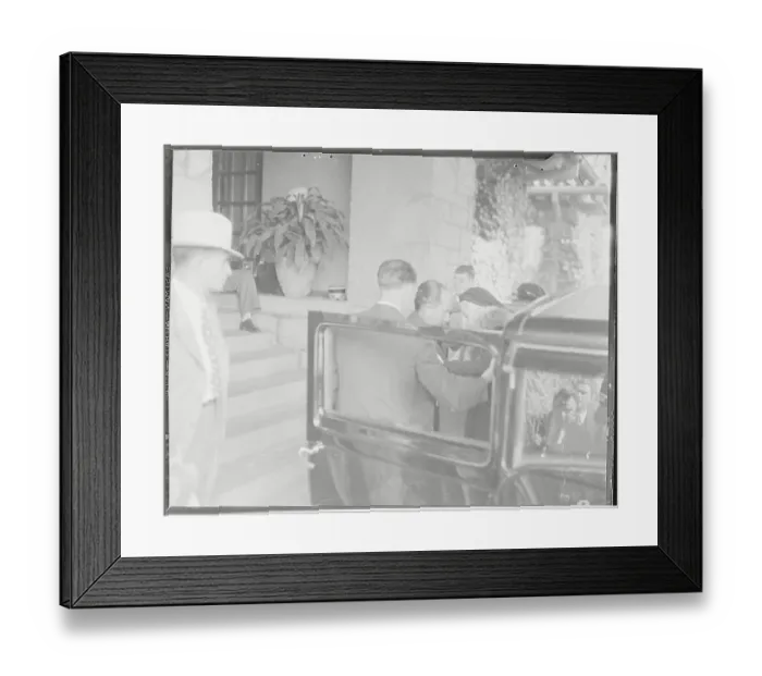 Framed Print : Jean Harlow Exiting Automobile