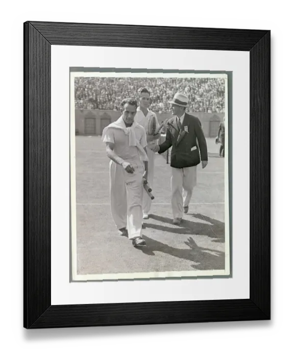 Framed Print : Henri Cochet and Ellsworth Vines After Match Framed Print : Henri Cochet and Ellsworth Vines After Match